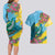 Saint Lucia Couples Matching Long Sleeve Bodycon Dress and Hawaiian Shirt Tropical Vibes