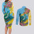 Saint Lucia Couples Matching Long Sleeve Bodycon Dress and Long Sleeve Button Shirt Tropical Vibes