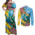 Saint Lucia Couples Matching Off Shoulder Maxi Dress and Long Sleeve Button Shirt Tropical Vibes