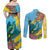 Saint Lucia Couples Matching Off Shoulder Maxi Dress and Long Sleeve Button Shirt Tropical Vibes