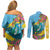 Saint Lucia Couples Matching Off Shoulder Short Dress and Long Sleeve Button Shirt Tropical Vibes