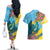 Saint Lucia Couples Matching Off The Shoulder Long Sleeve Dress and Hawaiian Shirt Tropical Vibes