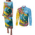 Saint Lucia Couples Matching Puletasi and Long Sleeve Button Shirt Tropical Vibes