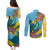 Saint Lucia Couples Matching Puletasi and Long Sleeve Button Shirt Tropical Vibes