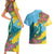 Saint Lucia Couples Matching Short Sleeve Bodycon Dress and Hawaiian Shirt Tropical Vibes