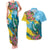 Saint Lucia Couples Matching Tank Maxi Dress and Hawaiian Shirt Tropical Vibes