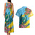 Saint Lucia Couples Matching Tank Maxi Dress and Hawaiian Shirt Tropical Vibes