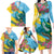 Saint Lucia Family Matching Long Sleeve Bodycon Dress and Hawaiian Shirt Tropical Vibes