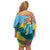 Saint Lucia Family Matching Off Shoulder Short Dress and Hawaiian Shirt Tropical Vibes