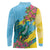 Saint Lucia Long Sleeve Polo Shirt Tropical Vibes