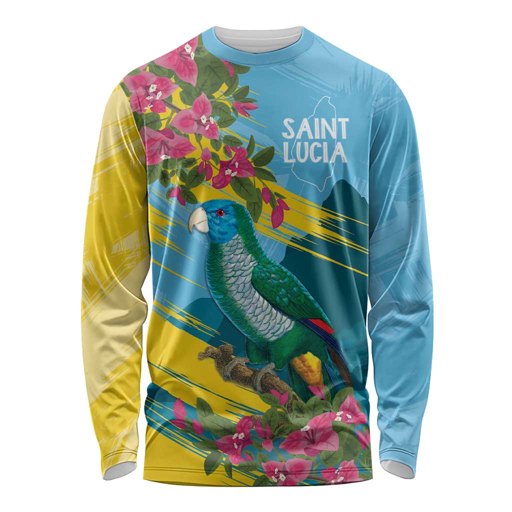 Saint Lucia Long Sleeve Shirt Tropical Vibes