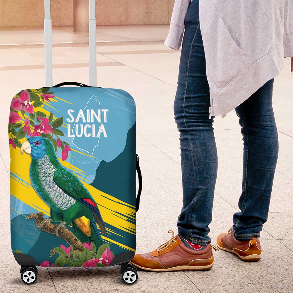 Saint Lucia Luggage Cover Tropical Vibes