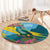 Saint Lucia Round Carpet Tropical Vibes