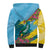 Saint Lucia Sherpa Hoodie Tropical Vibes