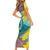 Saint Lucia Short Sleeve Bodycon Dress Tropical Vibes