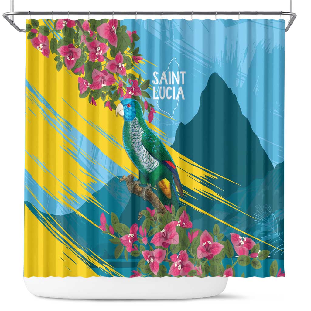 Saint Lucia Shower Curtain Tropical Vibes