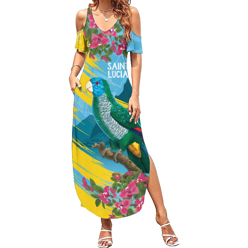 Saint Lucia Summer Maxi Dress Tropical Vibes