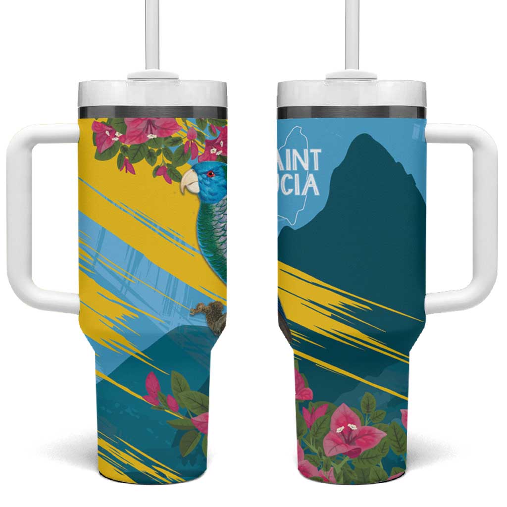 Saint Lucia Tumbler With Handle Tropical Vibes