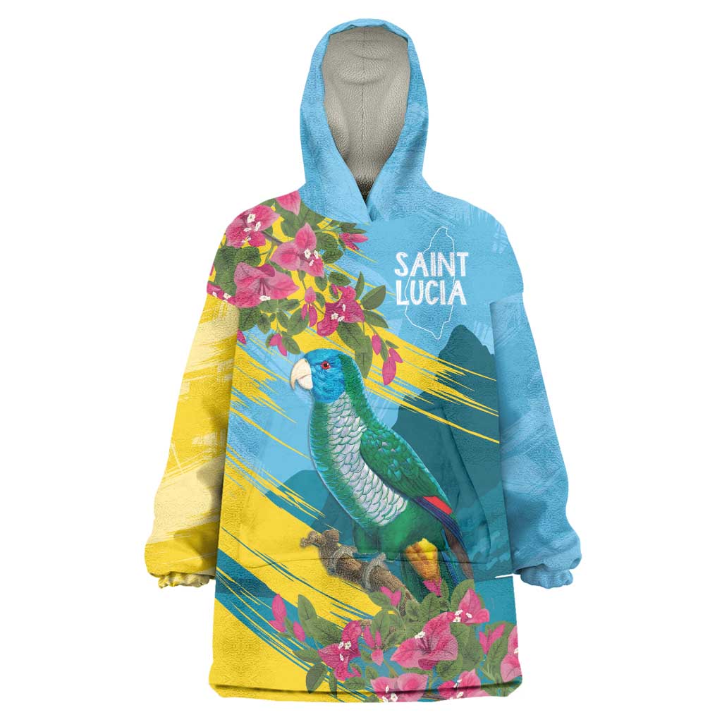 Saint Lucia Wearable Blanket Hoodie Tropical Vibes