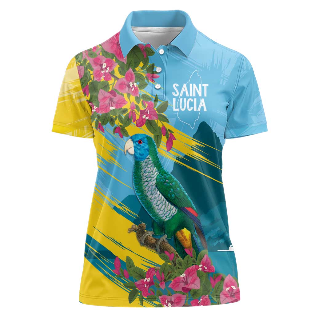 Saint Lucia Women Polo Shirt Tropical Vibes