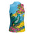 Saint Lucia Women Sleeveless Polo Shirt Tropical Vibes