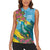 Saint Lucia Women Sleeveless Polo Shirt Tropical Vibes