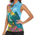 Saint Lucia Women Sleeveless Polo Shirt Tropical Vibes