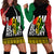 Juneteenth Hoodie Dress Mix African Pattern - I Am Black History - Wonder Print Shop