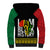 Juneteenth Sherpa Hoodie Mix African Pattern - I Am Black History - Wonder Print Shop