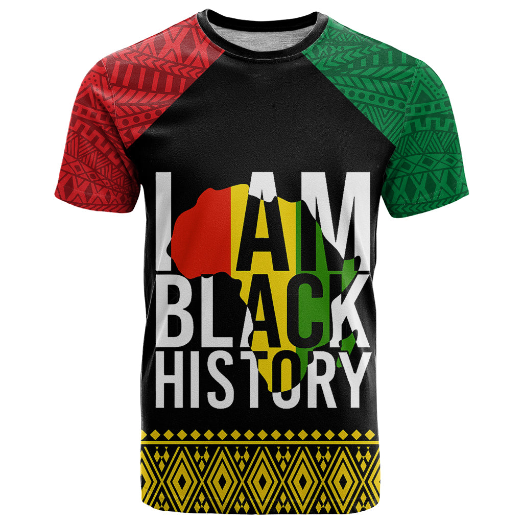 Juneteenth T Shirt Mix African Pattern I Am Black History - Wonder Print Shop