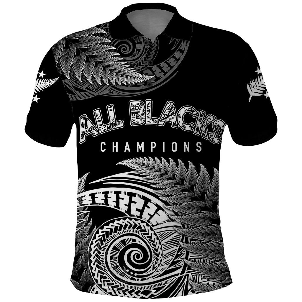 New Zealand Rugby 2023 Polo Shirt Aotearoa Silver Ferns Champions - Wonder Print Shop