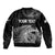 New Zealand Rugby 2023 Sleeve Zip Bomber Jacket Aotearoa Silver Ferns Champions - Wonder Print Shop