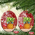 Mele Kalikimaka Hawaii Christmas Ceramic Ornament Pineapple Party LT7 - Wonder Print Shop