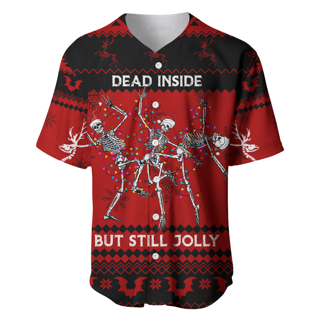 Christmas Baseball Jersey Jolly Skull Merry Creepmas LT7 - Wonder Print Shop