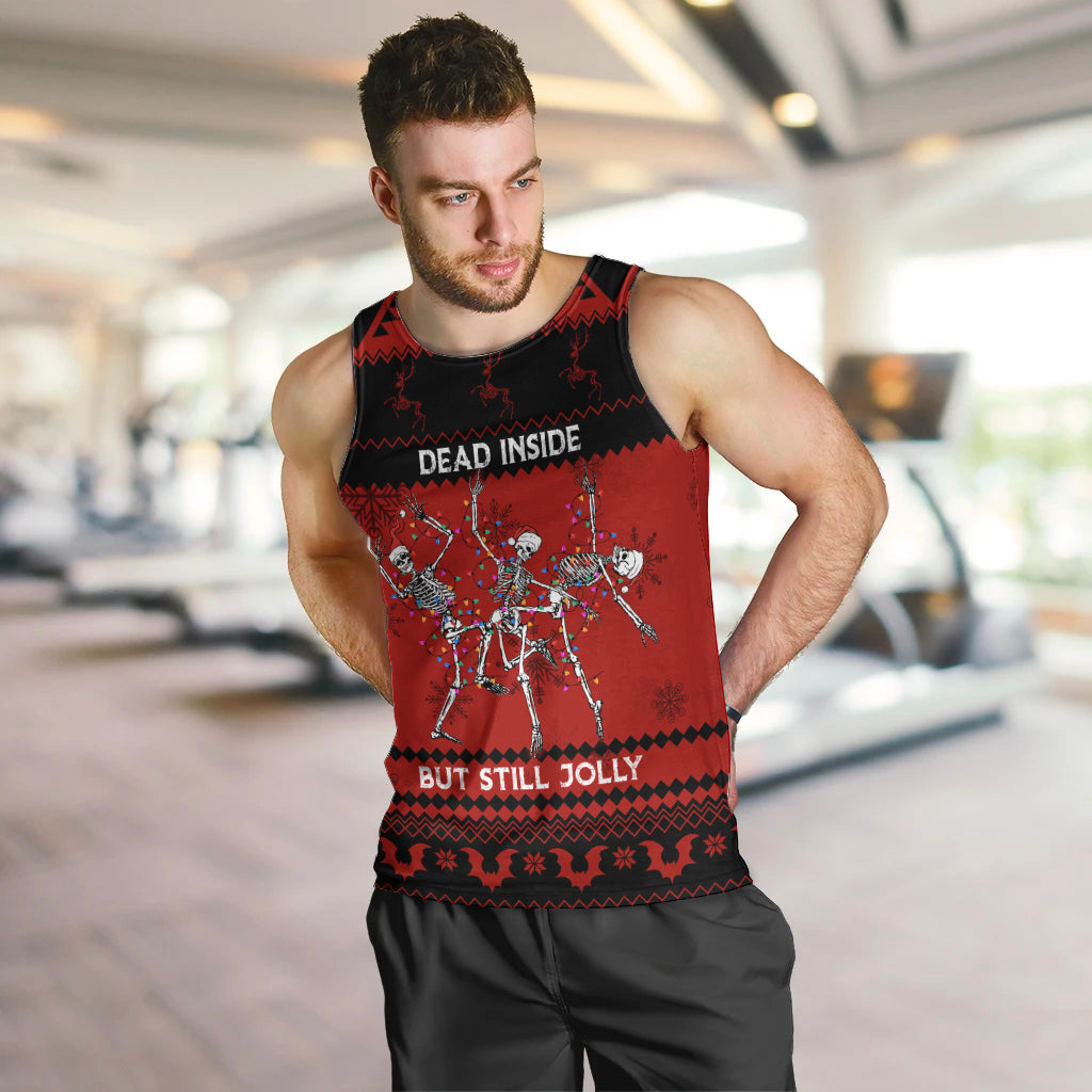 Christmas Men Tank Top Jolly Skull Merry Creepmas - Wonder Print Shop