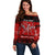 Christmas Off Shoulder Sweater Jolly Skull Merry Creepmas - Wonder Print Shop