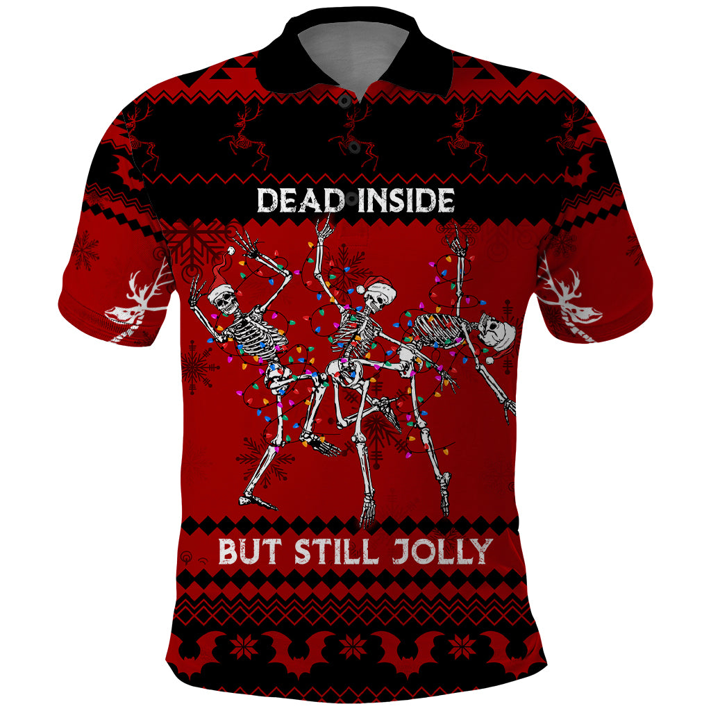 Christmas Polo Shirt Jolly Skull Merry Creepmas - Wonder Print Shop