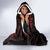 Africa Adinkra Symbol Hooded Blanket Sankofa Bird - Cosmic Red