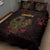 Africa Adinkra Symbol Quilt Bed Set Sankofa Bird - Cosmic Red - Wonder Print Shop