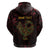 Africa Adinkra Symbol Zip Hoodie Sankofa Bird - Cosmic Red - Wonder Print Shop