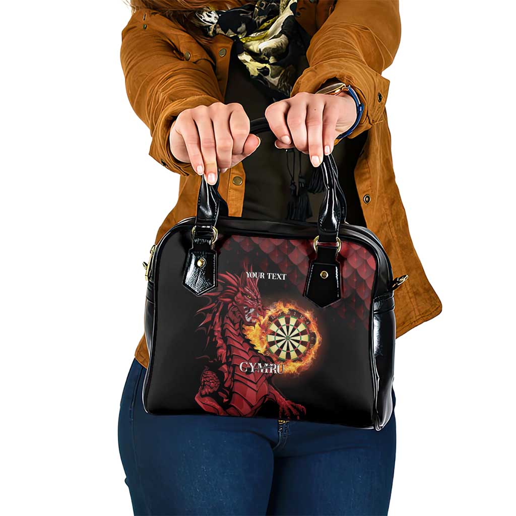 Wales Darts Personalised Shoulder Handbag Red Dragon Cymru Am Byth - Wonder Print Shop