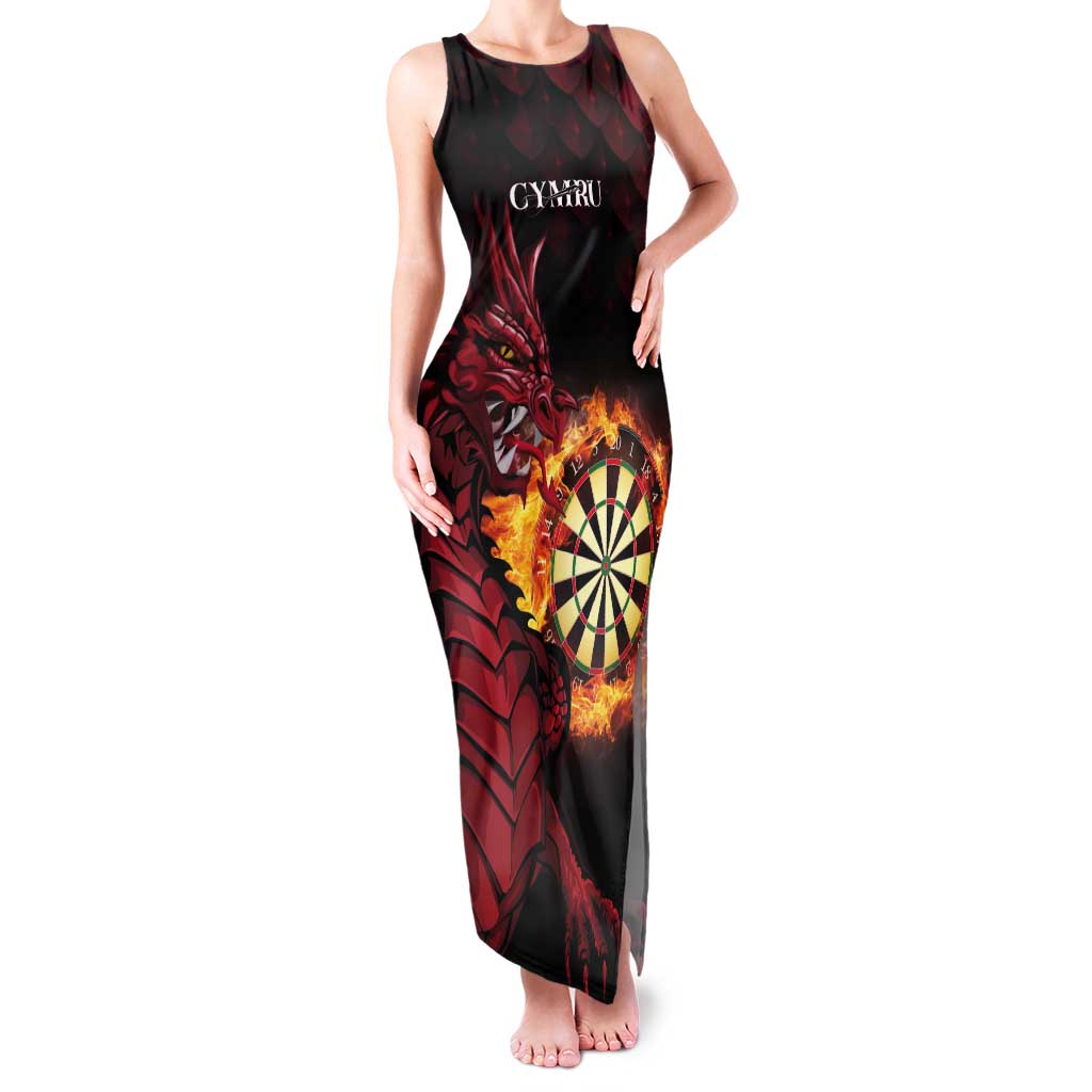 Wales Darts Personalised Tank Maxi Dress Red Dragon Cymru Am Byth