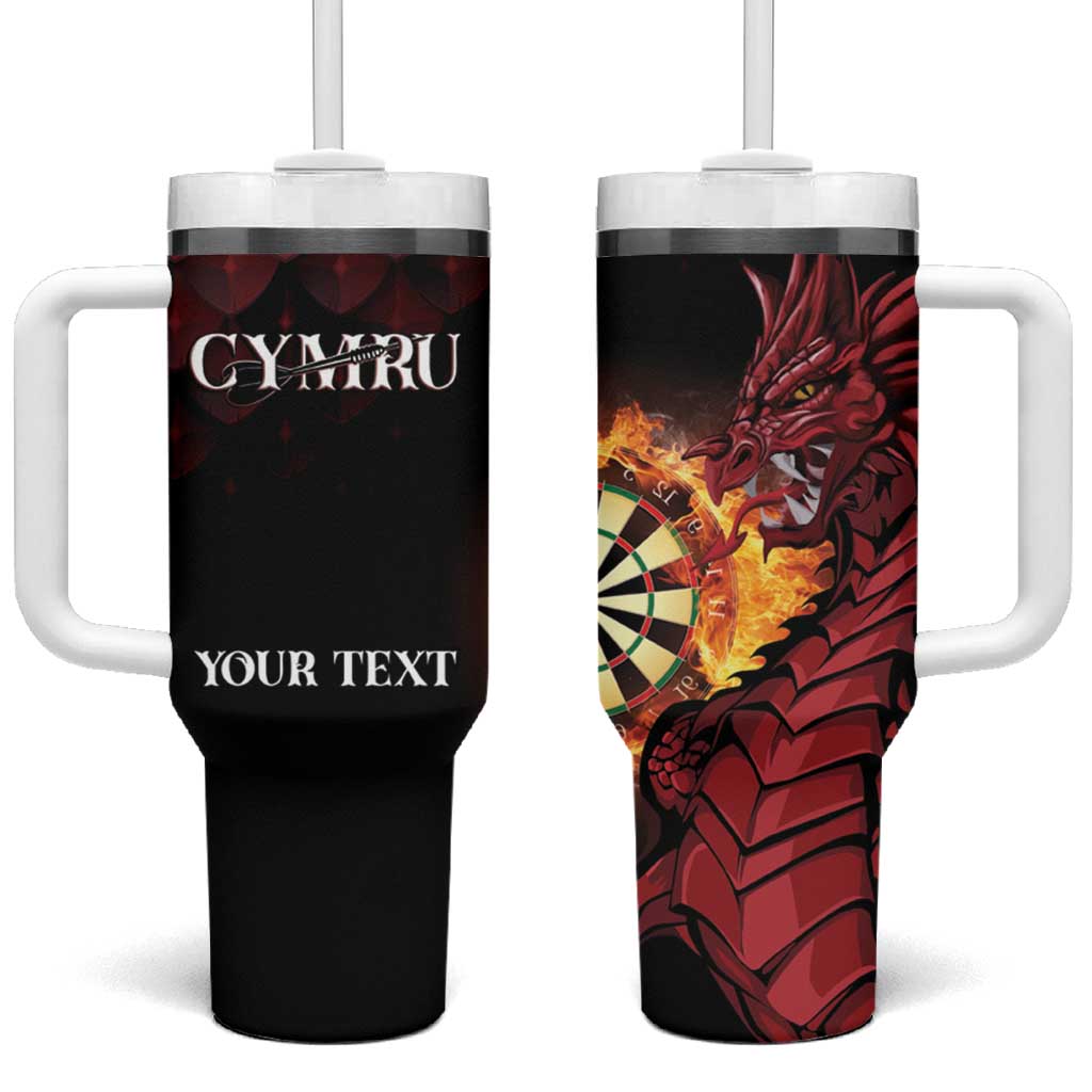 Wales Darts Personalised Tumbler With Handle Red Dragon Cymru Am Byth - Wonder Print Shop