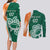 Éire Rugby Celtic Shamrock Couples Matching Long Sleeve Bodycon Dress and Long Sleeve Button Shirt Ireland's Call