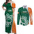 Éire Rugby Celtic Shamrock Couples Matching Off Shoulder Maxi Dress and Long Sleeve Button Shirt Ireland's Call