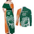 Éire Rugby Celtic Shamrock Couples Matching Off Shoulder Maxi Dress and Long Sleeve Button Shirt Ireland's Call