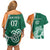 Éire Rugby Celtic Shamrock Couples Matching Off Shoulder Short Dress and Hawaiian Shirt Ireland's Call