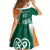 Éire Rugby Celtic Shamrock Family Matching Off The Shoulder Long Sleeve Dress and Hawaiian Shirt Ireland's Call