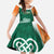 Éire Rugby Celtic Shamrock Family Matching Off Shoulder Maxi Dress and Hawaiian Shirt Ireland's Call