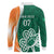 Éire Rugby Celtic Shamrock Long Sleeve Polo Shirt Ireland's Call